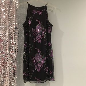 White House Black Market- Floral Sequence Dress